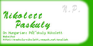 nikolett paskuly business card